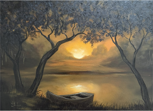 Sunset with Boat